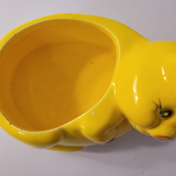 Adorable Vintage Yellow Pig Dish, Planter 😍 D4 - Picture 2 of 8